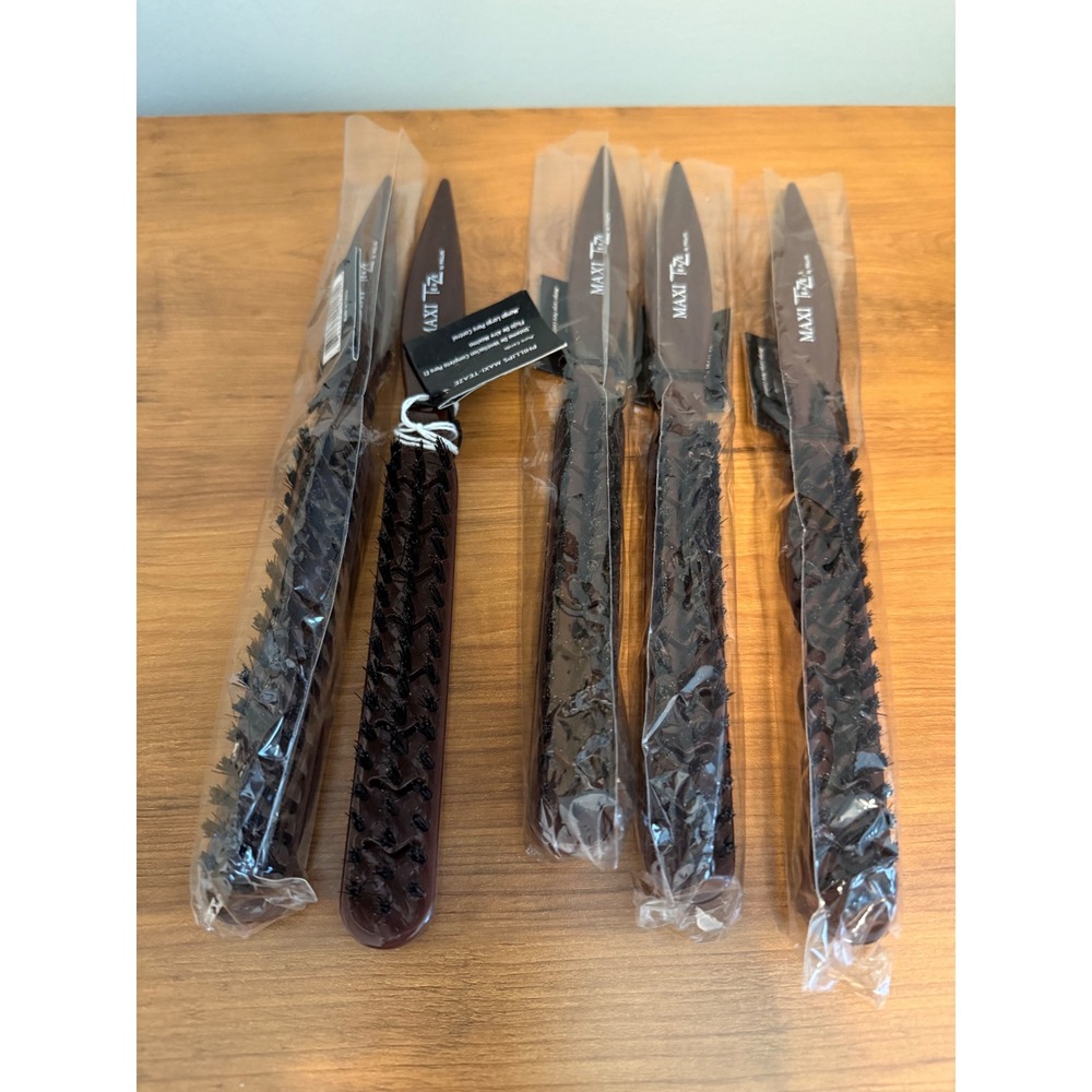 MAXI-TEAZE by Phillips Teasing Brush Hair Styling Tool New Brown‎ 5 Piece Set